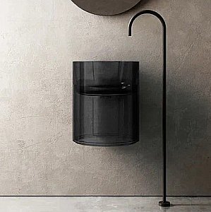 Раковина подвесная ABBER Kristall AT2704Onyx черная купить в интернет-магазине Sanbest