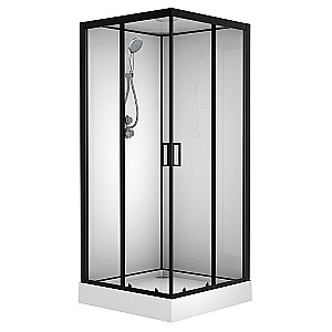 Душевая кабина Loranto NEO 90х90 CS-22110 стекло прозрачное/профиль черный матовый купить в интернет-магазине Sanbest