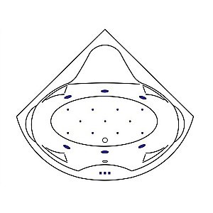 Ванна акриловая EXCELLENT Konsul RELAX WAEX.KON15.RELAX.CR 150x150 белая с гидромассажем купить в интернет-магазине Sanbest