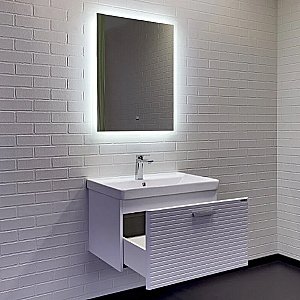 Тумба с раковиной Comforty Танжер 70 00-00019565 белая матовая для ванной в интернет-магазине Sanbest