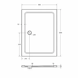 Душевой поддон Cezares TRAY-M-AH 120x90 купить в интернет-магазине Sanbest