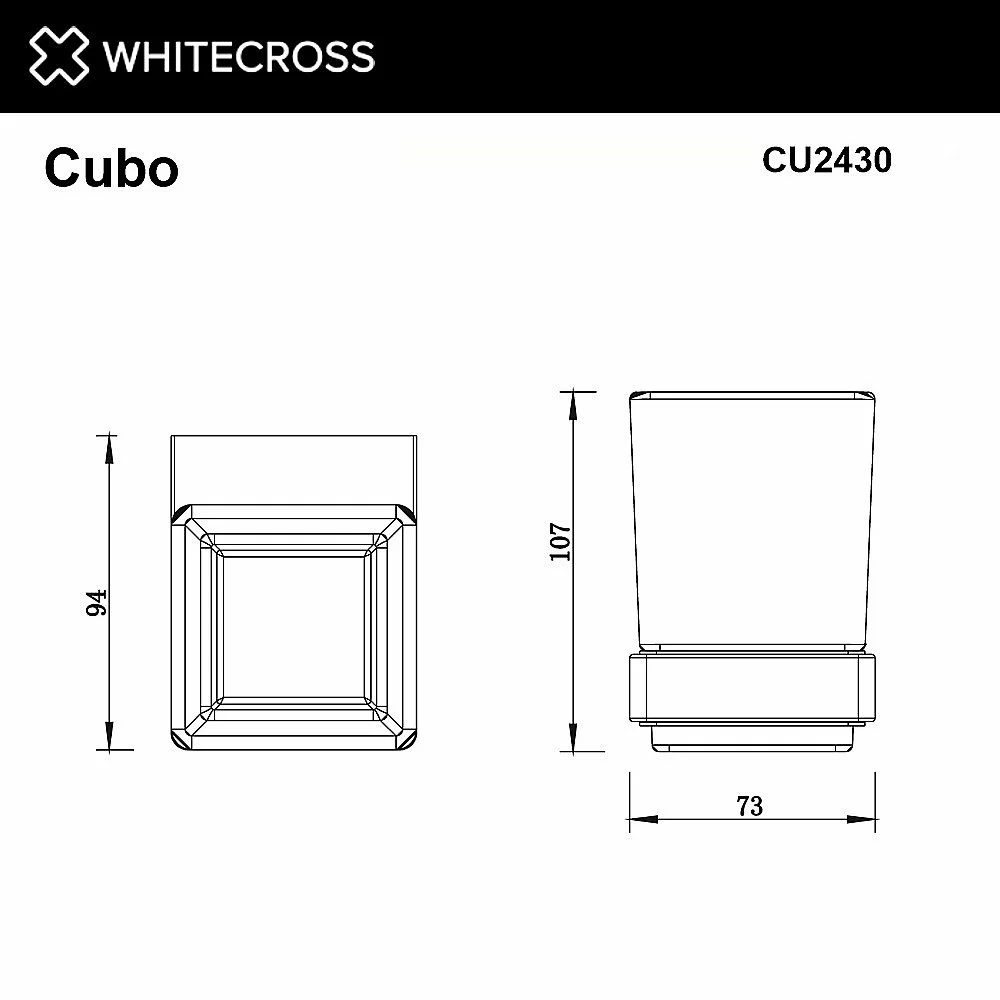 Стакан для зубных щеток WhiteCross Cubo CU2430CR хром купить в интернет-магазине сантехники Sanbest