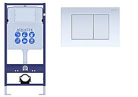 Инсталляция для унитаза Aquatek Standart INS-0000012 с кнопкой KDI-0000009 белая купить в интернет-магазине сантехники Sanbest