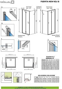 Душевой уголок Radaway Fuenta New KDJ-B 90x80 купить в интернет-магазине Sanbest