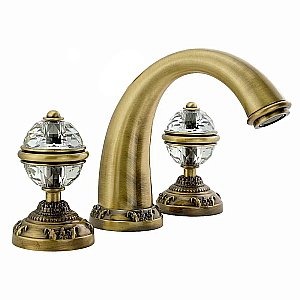 Смеситель для раковины на 3 отв. Migliore Cristalia ML.CRS-3712 бронза купить в интернет-магазине сантехники Sanbest