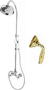 Душевая система Cezares GOLF-CD-01 золото 24 карат/ручки золото 24 карат купить в интернет-магазине сантехники Sanbest
