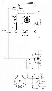 Душевая система BelBagno UNIQUE-VSCM-CRM хром купить в интернет-магазине сантехники Sanbest