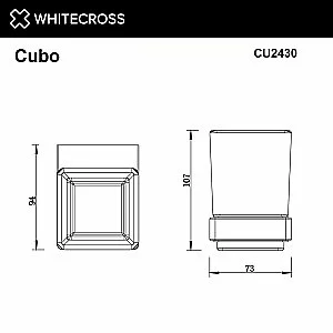 Стакан для зубных щеток WhiteCross Cubo CU2430CR хром купить в интернет-магазине сантехники Sanbest