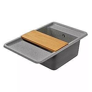 Мойка кухонная Акватон Беллис 78 серая купить в интернет-магазине сантехники Sanbest