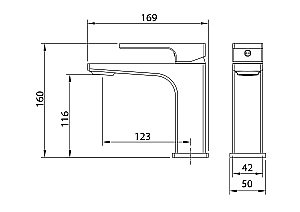 Смеситель для раковины Grossman Pragma 510.K35.03.210 черный матовый купить в интернет-магазине сантехники Sanbest