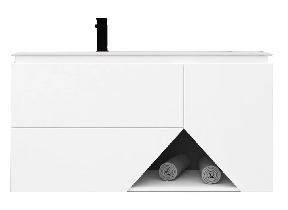 Тумба с раковиной Cezares 1973 106 Bianco Opaco для ванной в интернет-магазине Sanbest
