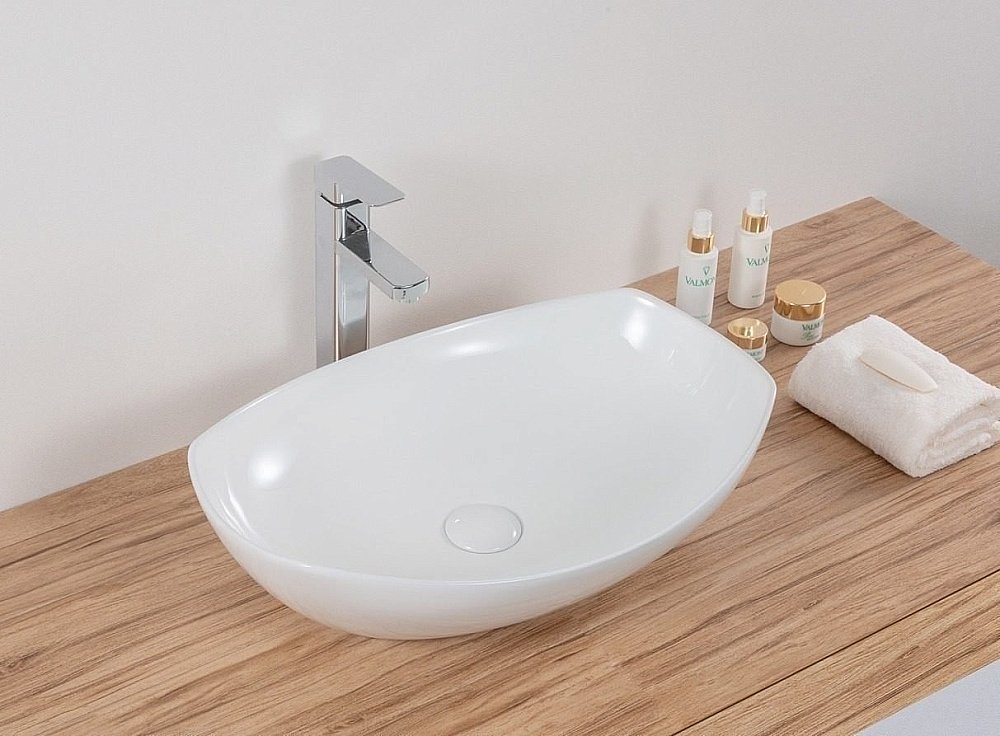 Раковина накладная Gid Creativo 56 N9137 51177 белая купить в интернет-магазине Sanbest