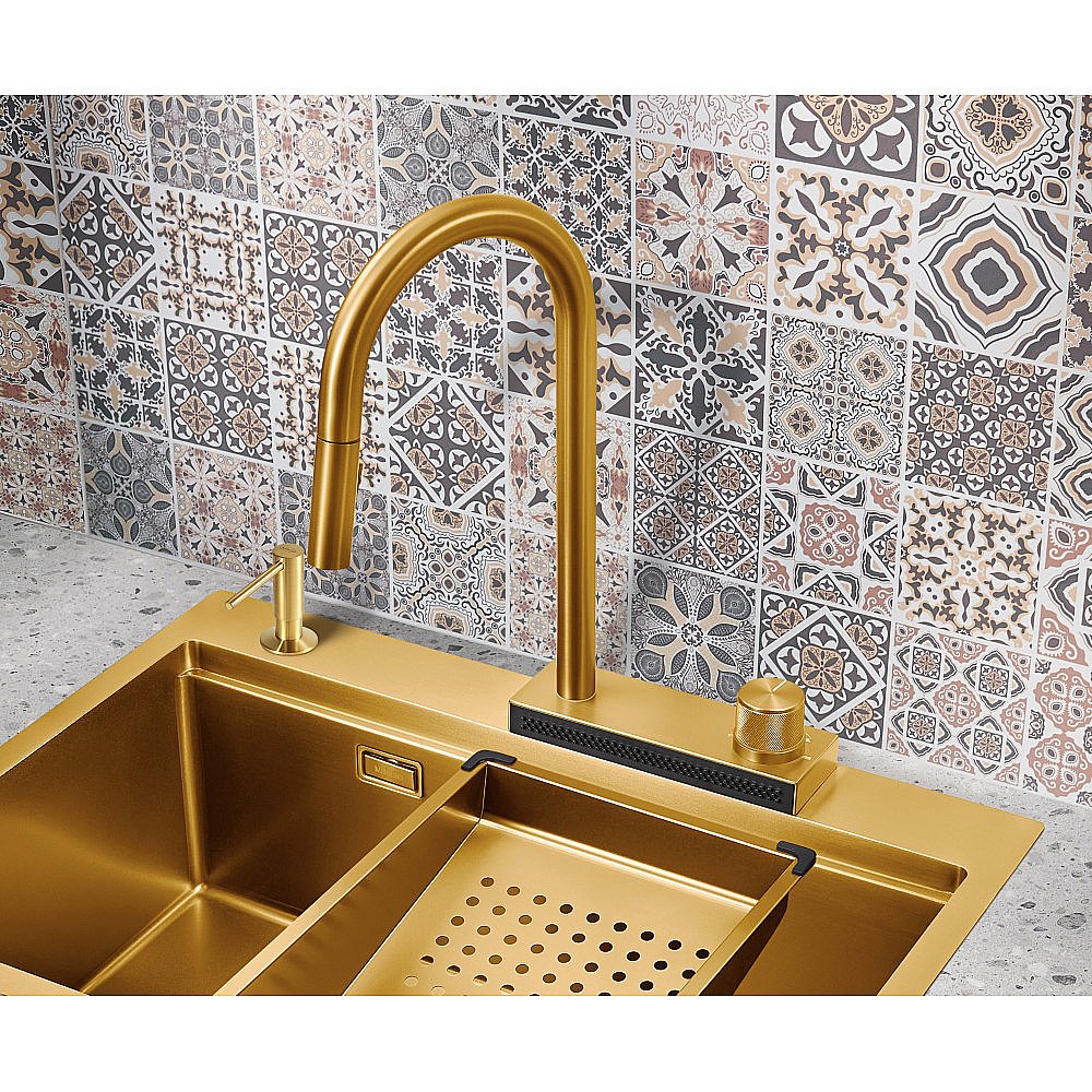 Смеситель для кухни Milacio Ultra MCU.556.GD золото купить в интернет-магазине сантехники Sanbest