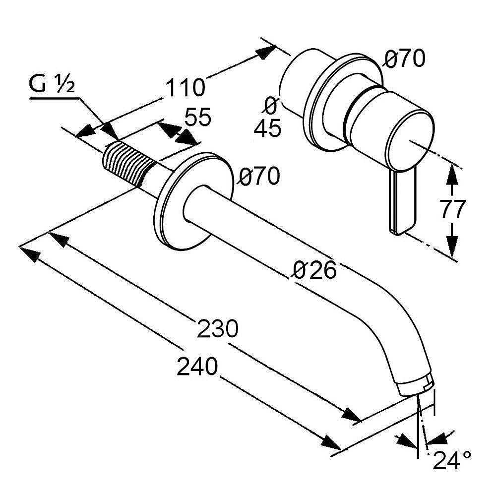 Смеситель для раковины Kludi Zenta 382450575 купить в интернет-магазине сантехники Sanbest