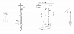 Душевая колонна Bravat Rhein F6429564BW-A-ENG купить в интернет-магазине сантехники Sanbest