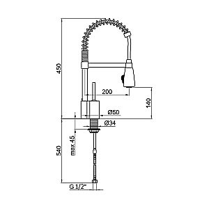 Смеситель для кухни Webert Omega OM920602015 хром купить в интернет-магазине сантехники Sanbest