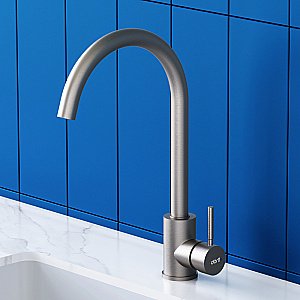 Смеситель для кухни Dorff Logic D3000000 сталь купить в интернет-магазине сантехники Sanbest