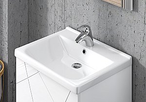 Тумба с раковиной Vigo Geometry 2-500 белая для ванной в интернет-магазине Sanbest