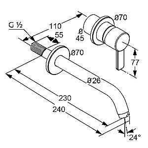Смеситель для раковины Kludi Zenta 382450575 купить в интернет-магазине сантехники Sanbest