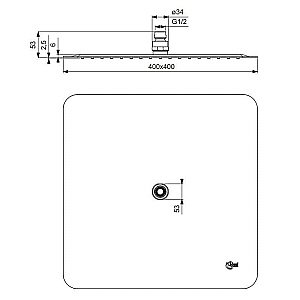 Верхний душ Ideal Standard IdealRain Luxe B0389MY купить в интернет-магазине сантехники Sanbest
