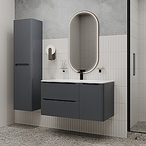 Пенал Iddis Edifice 40 EDI40D0i97 темно-серый для ванной в интернет-магазине сантехники Sanbest