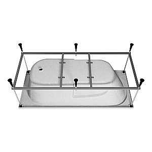 Ванна акриловая Vincea VBT-2A170-FR 170x75 белая с каркасом купить в интернет-магазине Sanbest