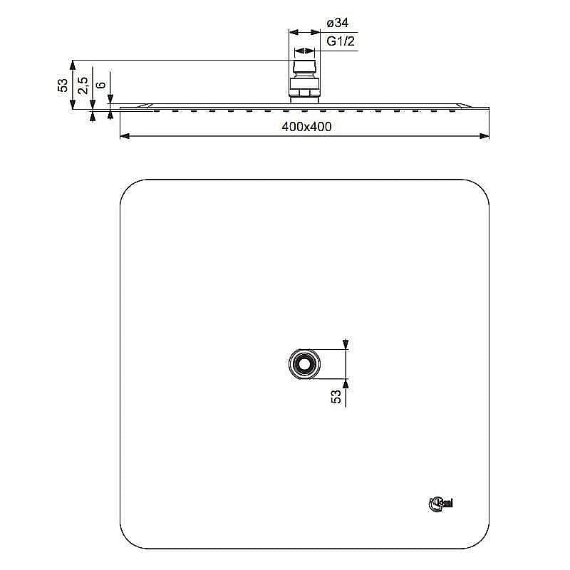 Верхний душ Ideal Standard IdealRain Luxe B0389MY купить в интернет-магазине сантехники Sanbest