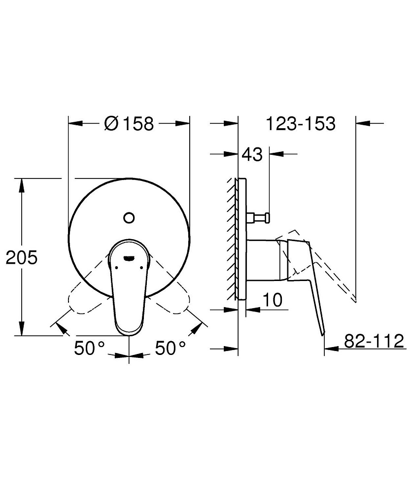 Смеситель для душа Grohe Eurodisc Cosmopolitan 24056002 купить в интернет-магазине сантехники Sanbest