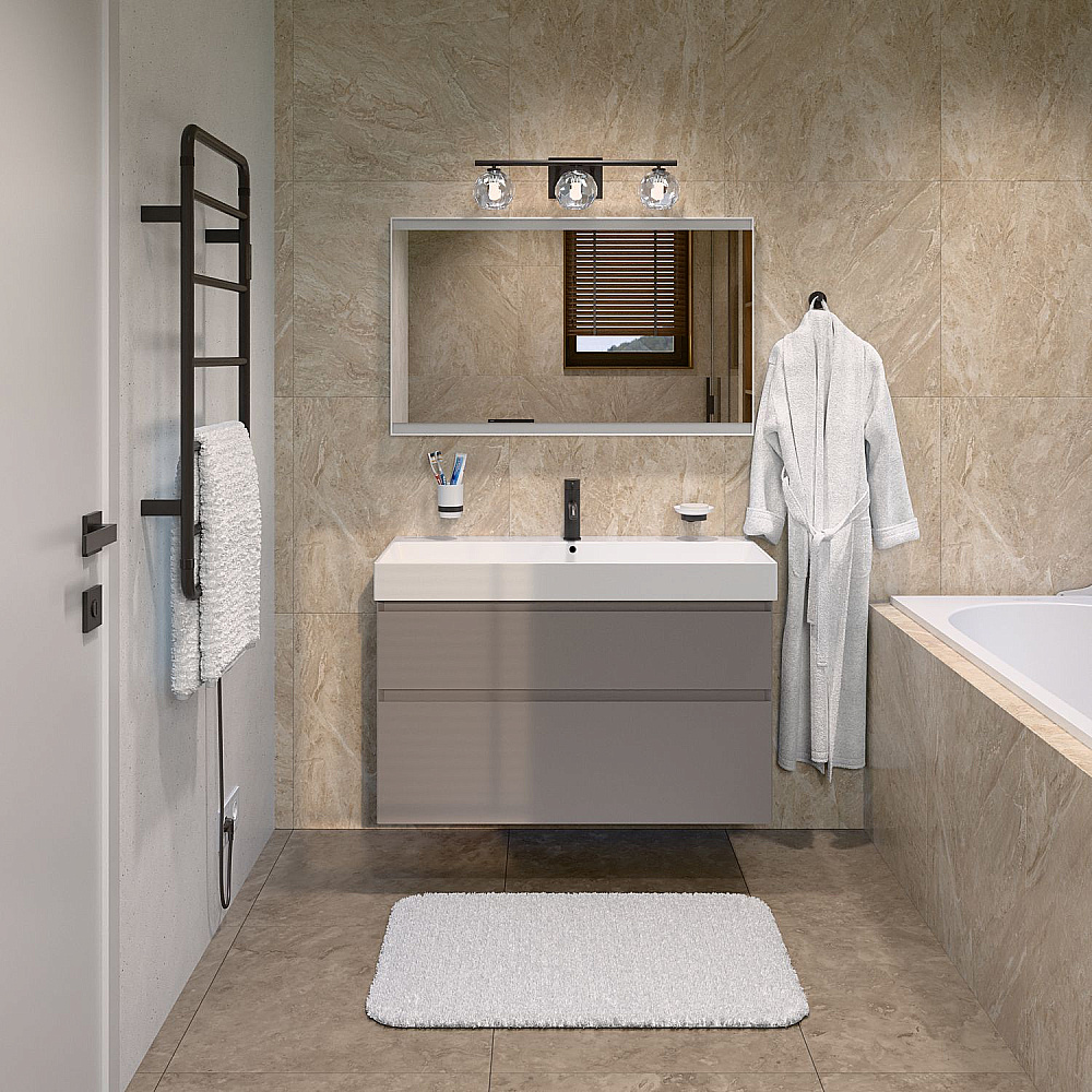 Полотенцесушитель электрический Allen Brau Priority 7.31002-GM графит брашированный купить в интернет-магазине сантехники Sanbest