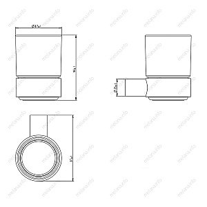 Стакан подвесной Melana MLN-865010 купить в интернет-магазине сантехники Sanbest