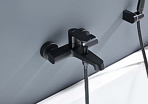 Смеситель для ванны Aquatek Оберон AQ1249MB черный матовый купить в интернет-магазине сантехники Sanbest