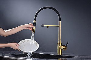 Смеситель для кухни Paulmark Magneto One Ma213188-BG брашированное золото купить в интернет-магазине сантехники Sanbest