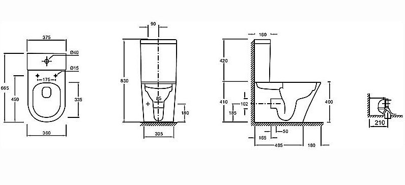 Cмеситель для раковины Jacob Delafon CLEO 1889 E24309-CP хром купить в интернет-магазине сантехники Sanbest