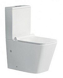 Унитаз Caprigo Style S-1213 безободковый, с бачком, с крышкой микролифт, белый купить в интернет-магазине Sanbest