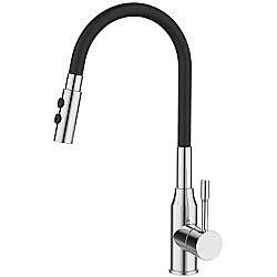 Смеситель для кухни Milardo Meal M01SB2FM05 хром/черный купить в интернет-магазине сантехники Sanbest