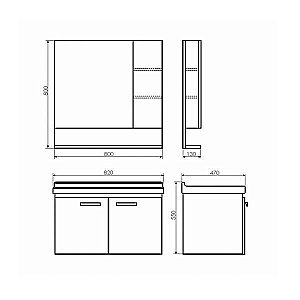 Тумба с раковиной Comforty Рига 80 для ванной в интернет-магазине Sanbest