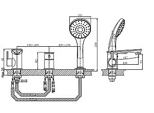 Смеситель для ванны Rush Bruny BR4335-333 купить в интернет-магазине сантехники Sanbest