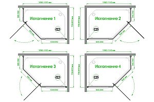 Душевой уголок Royal Bath TR RB1180TR-T-BL 80х110 прозрачное стекло/профиль черный купить в интернет-магазине Sanbest