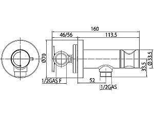 Гигиенический душ Bossini Paloma Brass E37005B.030 хром купить в интернет-магазине сантехники Sanbest