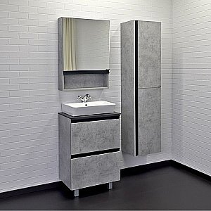 Тумба с раковиной Comforty Эдинбург 00-00004763 60 бетон светлый для ванной в интернет-магазине Sanbest