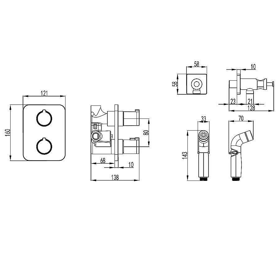 Гигиенический душ Lemark Yeti LM7820C купить в интернет-магазине сантехники Sanbest