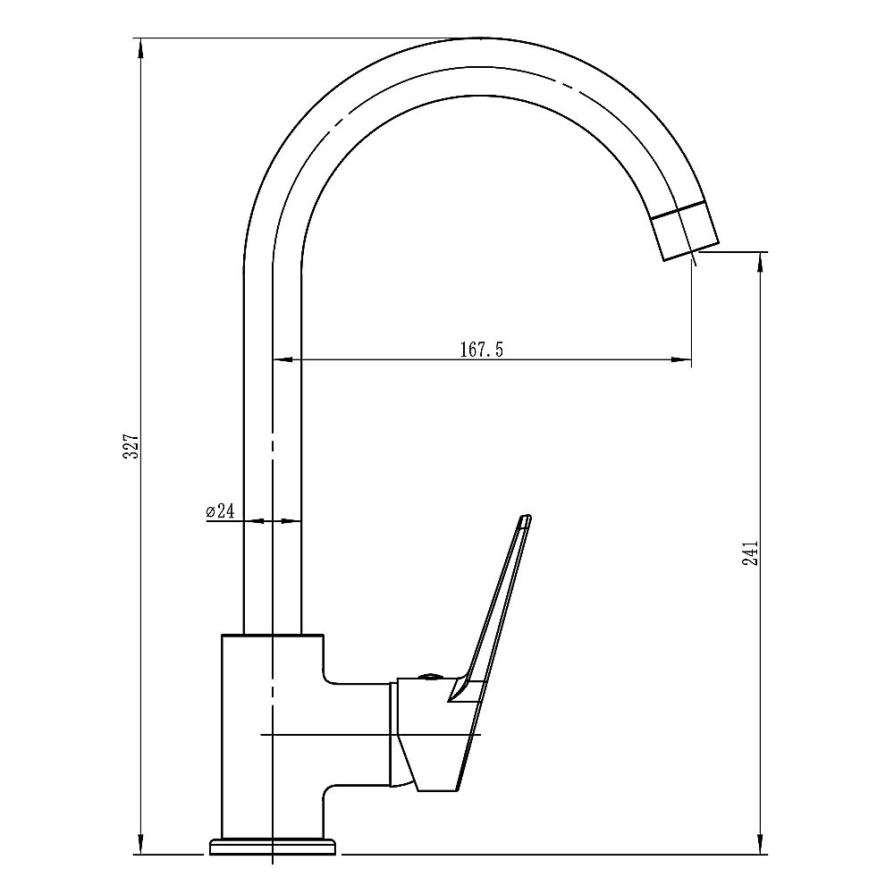 Смеситель для кухни LORANTO INESSA LR70287001 хром купить в интернет-магазине сантехники Sanbest