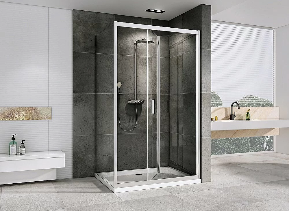 Душевой уголок ABBER Sonnenstrand AG07110-S90 стекло прозрачное/профиль хром купить в интернет-магазине Sanbest