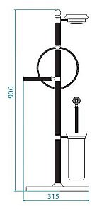 Стойка Cezares OLIMP-WBS-02-Sw бронза/Swarovski купить в интернет-магазине сантехники Sanbest