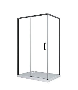 Душевой уголок CeruttiSpa Vito 110x80 Vito110B-L стекло прозрачное/профиль черный матовый купить в интернет-магазине Sanbest