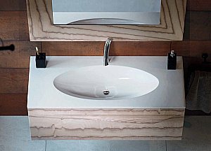 Тумба с раковиной Aqwella Papyrus-wood 100 Pap-w.01.10 светлое дерево для ванной в интернет-магазине Sanbest