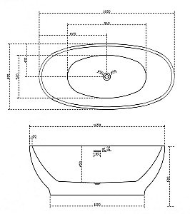 Акриловая ванна Abber AB9207MB 165х80 купить в интернет-магазине Sanbest