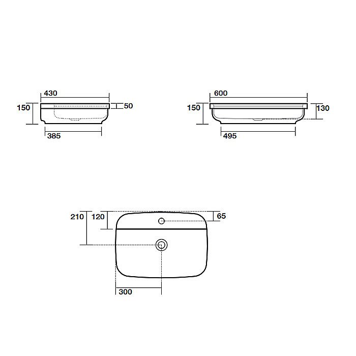 Раковина Kerasan Tribeca 60 514201bi*1 белая купить в интернет-магазине Sanbest