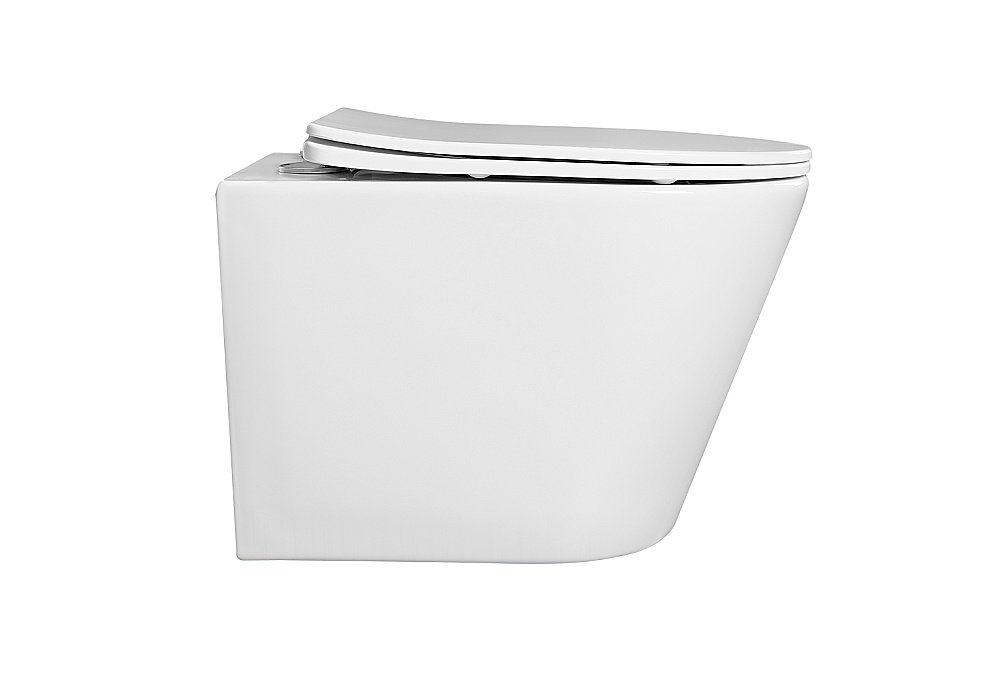 Унитаз подвесной Aquatek Вега AQ1904T-00 белый, с крышкой микролифт, безободковый, слив-торнадо купить в интернет-магазине Sanbest