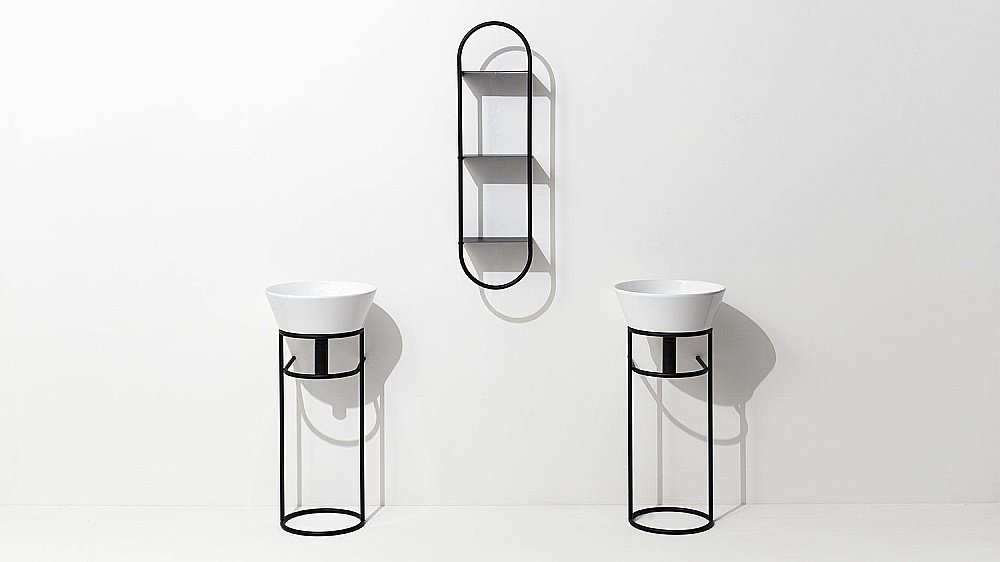 Консоль с раковиной Simas Wave 42 для ванной в интернет-магазине сантехники Sanbest